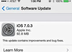 Apple âm thầm cập nhật phiên bản mới iOS 7.0.3 sửa lỗi iMessage