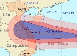 Bão số 11 giật cấp 14 hướng vào miền Trung