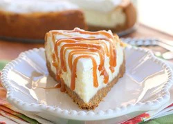 [Chế biến] - Cheesecake nướng phủ sốt caramel