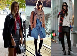 Diện khăn thu đông 'chuẩn' như các fashionista