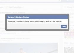 Facebook đang gặp lỗi cục bộ, người dùng không thể cập nhật trạng thái