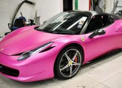 Ferrari 458 Spider màu hồng quyến rũ