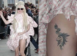 Lady Gaga diện váy bùng nhùng, khoe hình xăm độc