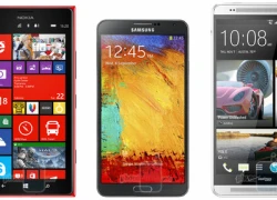 Lumia 1520 vs Galaxy Note 3 và HTC One Max: Cuộc chiến phablet 2013