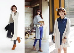 Mặc cardigan dáng dài phong cách và đủ ấm cho ngày se lạnh