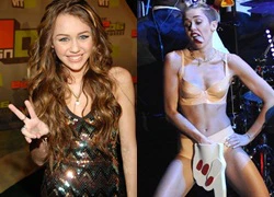 Miley Cyrus từ hình ảnh ngọt ngào đến sexy, nổi loạn