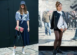 Street style sành điệu của các fashionista tại tuần lễ thời trang