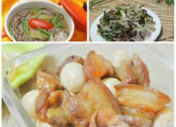 Thực đơn: Thịt om trứng, canh dưa bò