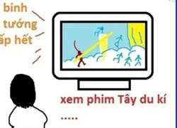 Tranh vui chế: Câu chuyện tuổi thơ