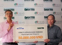 Bạn đọc Dân trí đã ủng hộ người dân Philippines trên 600 triệu đồng