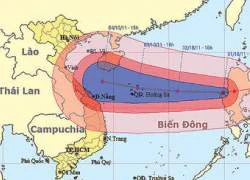 Bão số 12 sẽ đi sâu vào đất liền Huế - Quảng Ngãi