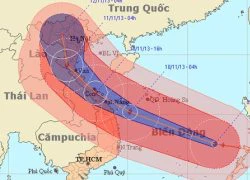 Bão số 14: Vào biển Đông, siêu bão Haiyan giảm cấp