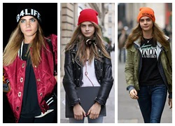 Bộ sưu tập mũ beanie màu mè của Cara Delevingne