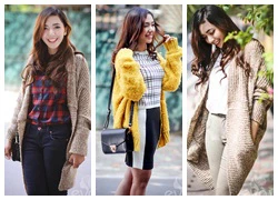 Diện cardigan dáng thụng không khó!