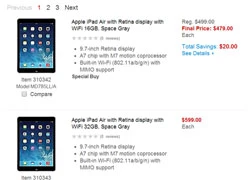 iPad Air bản Wi-Fi vừa bán đã giảm giá 20 USD tại Mỹ