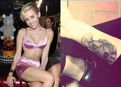 Miley Cyrus khoe hình xăm chân dung của bà trên tay