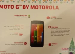 Motorola Moto G sở hữu cấu hình "hạt dẻ", giá 4 triệu đồng