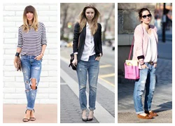 Street style phong cách với boyfriend jeans