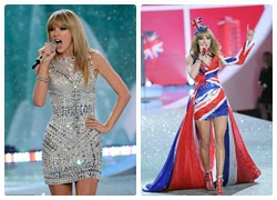 Taylor Swift diện trang phục in cờ Anh trong show nội y