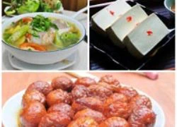 Thực đơn: Trứng cút rim, canh chua cá