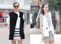 6 cách phối đồ chuẩn với mốt gilet vest dáng dài