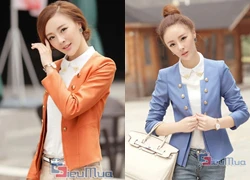 Áo khoác blazer phối nút trẻ trung