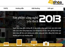 Bình chọn sản phẩm công nghệ yêu thích 2013