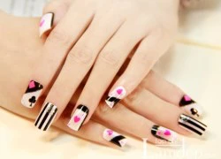 Cá tính cùng nail họa tiết