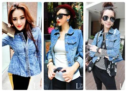 'Chất lừ' khoác denim đẹp và không lỗi mốt