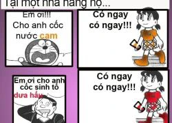 Doreamon chế siêu bựa : Cho anh cốc nước cam