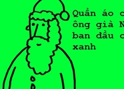 Fun facts: Quần áo của ông già Noel từng có màu xanh