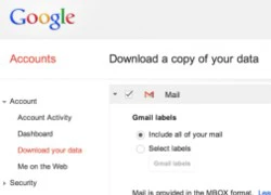 Google cho phép người dùng tải về bản sao dữ liệu từ Gmail và Calendar