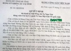 Khai trừ khỏi Đảng kế toán UBMTTQ tỉnh Hà Tĩnh