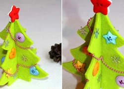 Làm cây thông Noel cực nhanh bằng vải dạ