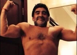 Maradona khoe ảnh cơ bắp trên twitter