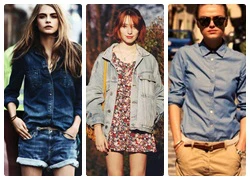 Mix áo denim không bao giờ lỗi thời