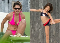 Suri mặc bikini dễ thương, Katie Holmes lộ bụng nhăn nhúm