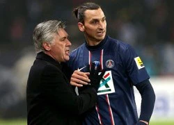 Ancelotti bối rối khi bị Ibrahimovic... vò đầu