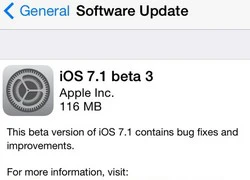 Apple phát hành iOS 7.1 beta 3 dành cho các nhà phát triển