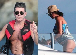 Bạn gái Simon Cowell "khoe" bụng bầu to với áo tắm