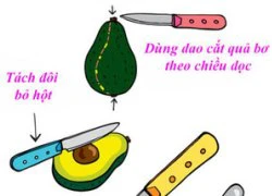 Cắt trái bơ đơn giản ngon miệng