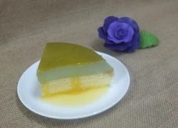 [Chế biến] - Bánh bông lan - flan trà xanh