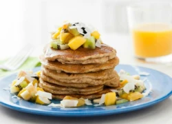 [Chế biến] - Pancake hạnh nhân hoa quả