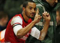 Chọc tức CĐV Tottenhma,Theo Walcott lĩnh "cơn mưa tiền xu"