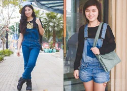 Dungarees denim "được lòng" giới trẻ miền Nam ngày đầu năm