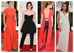 Emma Watson trước mặc váy, sau lộ quần