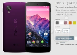 Hé lộ loạt sắc màu trẻ trung cho Nexus 5