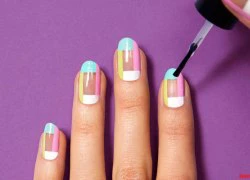 Học cách làm nail sọc Mani màu pastel