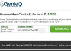 Miễn phí bản quyền Genie Timeline Professional 2013