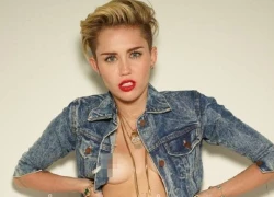 Miley Cyrus vén áo khoe ngực khiêu khích